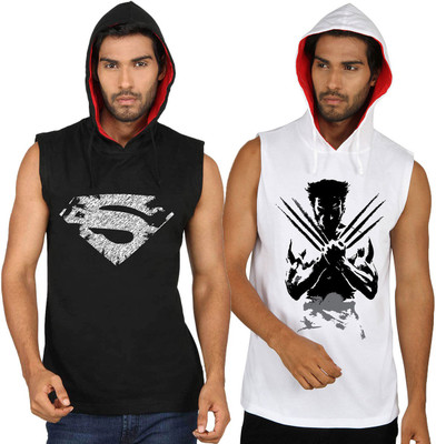 

SayItLoud Graphic Print Men's Round Neck Black, White T-Shirt(Pack of 2