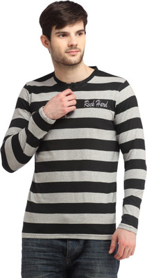 

Rockhard Striped Men' Henley Multicolor T-Shirt