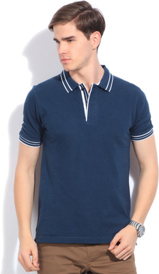 

Van Heusen Solid Men's Polo Neck Blue T-Shirt, Navy