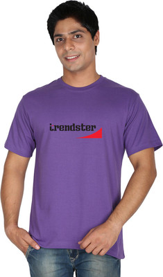 

Trendster Printed Men's Round Neck Purple T-Shirt