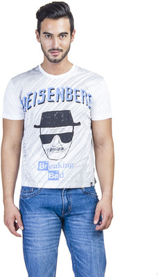 

Breaking Bad Printed Men' Round Neck White T-Shirt