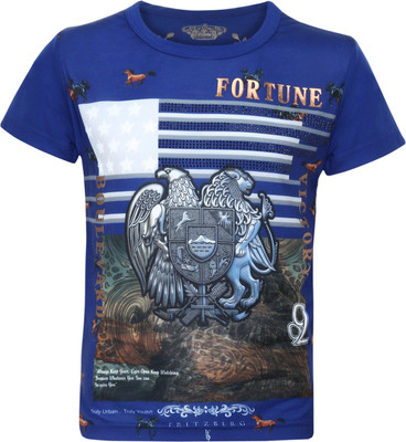 

Fritzberg Boys Printed T Shirt(Blue, Royal blue
