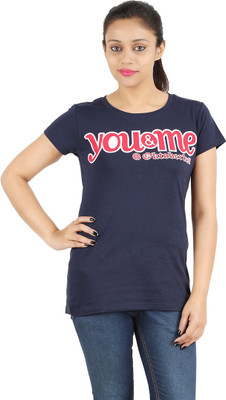 

Ymfonline.Com Printed Women's Round Neck Dark Blue T-Shirt