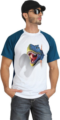 

TRIONIC ACTIVE Graphic Print Men's Round Neck Blue, White T-Shirt