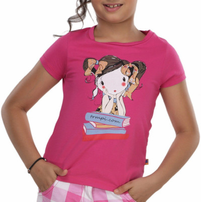 

Trmpi Girls Graphic Print T Shirt(Pink, Fuchsia