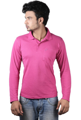 

Spur Solid Men's Polo Neck Pink T-Shirt, Rani