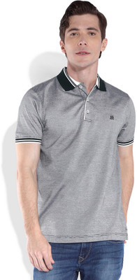 

Raymond Solid Men's Polo Neck Grey T-Shirt, Black