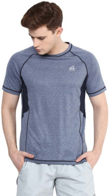 

Aurro Solid Men's Round Neck Blue T-Shirt, Navy/navy
