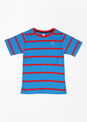 

612 League Boys Printed T Shirt(Blue, Pack of 1, Red