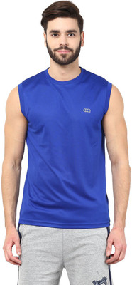 

Ajile by Pantaloons Solid Men's Round Neck Blue T-Shirt, Royal blue