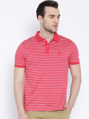 

Blackberrys Striped Men's Polo Neck Red T-Shirt, Recm19x/watermelon r