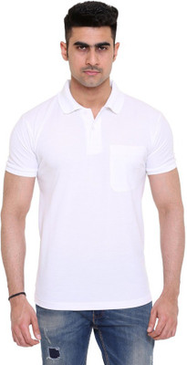 

Colors & Blends Solid Men's Polo Neck Orange T-Shirt