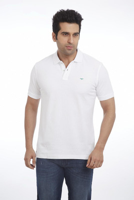 

Park Avenue Solid Men's Polo Neck White T-Shirt