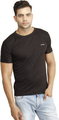 

Eprilla Solid Men's Round Neck Black T-Shirt