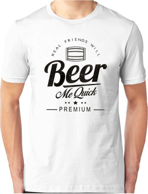 

Foscous Printed Men's Round Neck White T-Shirt