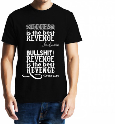 bakLOL Graphic Print Men Round Neck Black T-Shirt