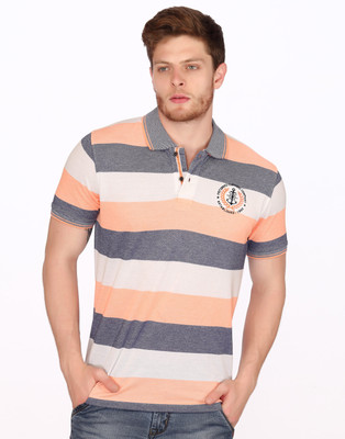 

Fritzberg Striped Men's Polo Neck Multicolor T-Shirt, Orange