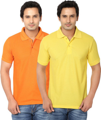 

Ansh Fashion Wear Solid Men's Polo Neck Multicolor T-Shirt(Pack of 2