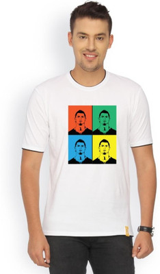 

Campus Sutra Printed Men Round Neck White T-Shirt