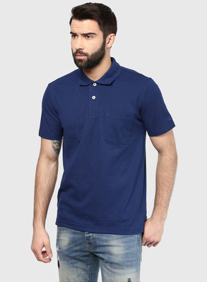 

Ajile by Pantaloons Solid Men's Polo Neck Dark Blue T-Shirt, Indigo
