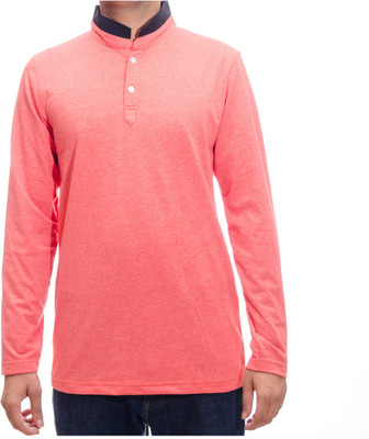 

Shootr Solid Men's Fashion Neck Red T-Shirt, Light red