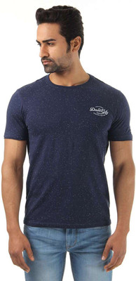 

Flying Machine Printed Men' Round Neck Dark Blue T-Shirt, Navy