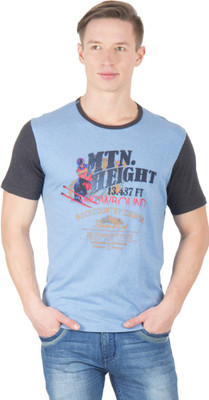 

Wilkins & Tuscany Solid Men's Round Neck Light Blue T-Shirt, Sky blue htr