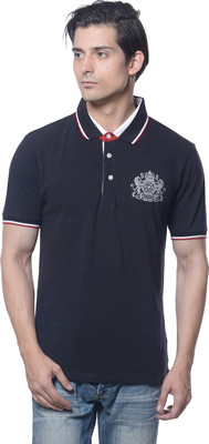 

Carve Solid Men' Polo Neck Black T-Shirt