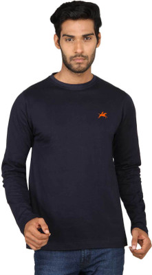 

SayItLoud Solid Men's Round Neck Dark Blue T-Shirt, Navy blue
