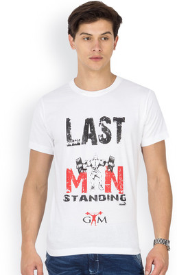 

Kingaroo Printed Men's Round Neck White T-Shirt
