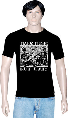 

Tshirt.in Graphic Print Men's Round Neck Black T-Shirt, Jet balck