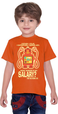 

Tantra Boys Graphic Print T Shirt(Orange, Pack of 1), Rust
