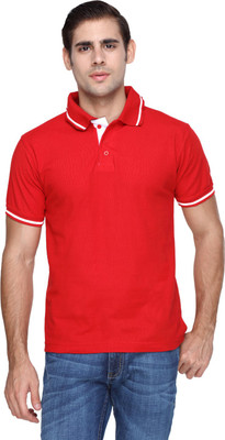 

FX Jeans Co Solid Men's Polo Neck Red T-Shirt