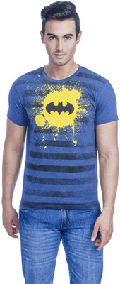 

Batman Printed Men' Round Neck Blue T-Shirt, Twilight blue melan