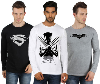 

SayItLoud Printed Men's Round Neck Multicolor T-Shirt(Pack of 3)
