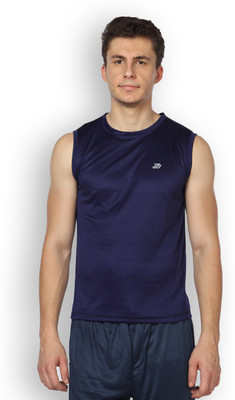 

Difference of Opinion Solid Men' Round Neck Dark Blue T-Shirt