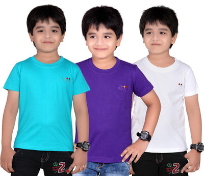 

FabTag - Dongli Boys Solid T Shirt(Multicolor, Pack of 3
