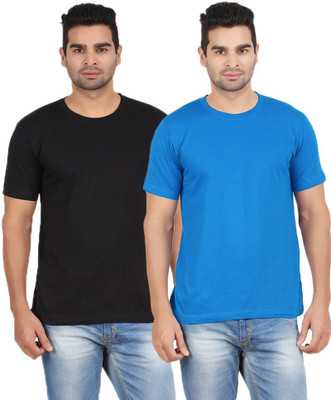 

Gallop Solid Men's Round Neck Multicolor T-Shirt(Pack of 2