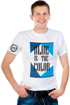 

6th Cross Graphic Print Men's Round Neck White T-Shirt