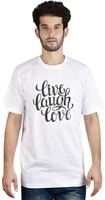 

Menlo Graphic Print Men's Round Neck White T-Shirt