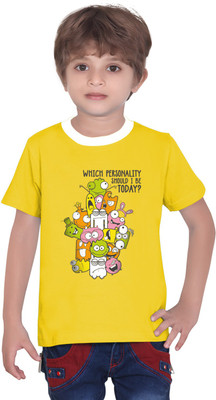 

Tantra Boys Graphic Print T Shirt(Yellow, Pack of 1)