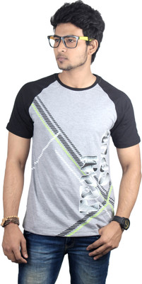 

Spur Self Design Men's Round Neck Multicolor T-Shirt, Melange