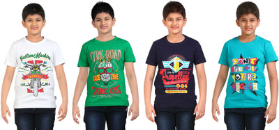 

FabTag - Dongli Boys Printed T Shirt(Multicolor, Pack of 4