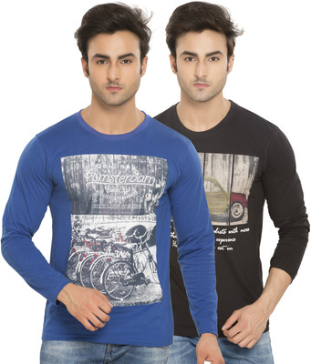 

Alan Jones Graphic Print Men's Round Neck Blue, Black T-Shirt(Pack of 2, Black;blue