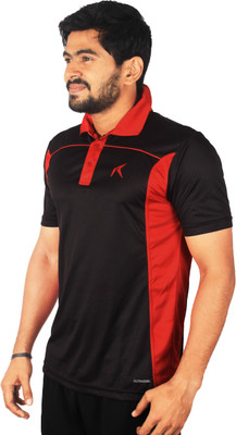 

Repugn Solid Men's Polo Neck Black T-Shirt