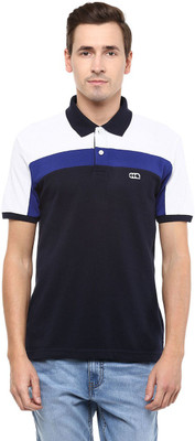 

Ajile by Pantaloons Solid Men' Polo Neck Blue T-Shirt, Navy blue