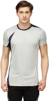 

Campus Sutra Solid Men Round Neck Grey T-Shirt