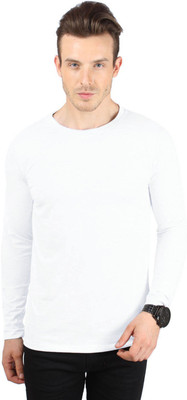 

SayItLoud Solid Men's Round Neck White T-Shirt