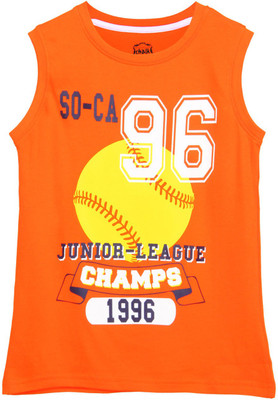 

Chalk by Pantaloons Boys Graphic Print T Shirt(Orange, Pack of 1