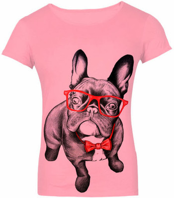 

SayItLoud Printed Women' Round Neck Pink T-Shirt